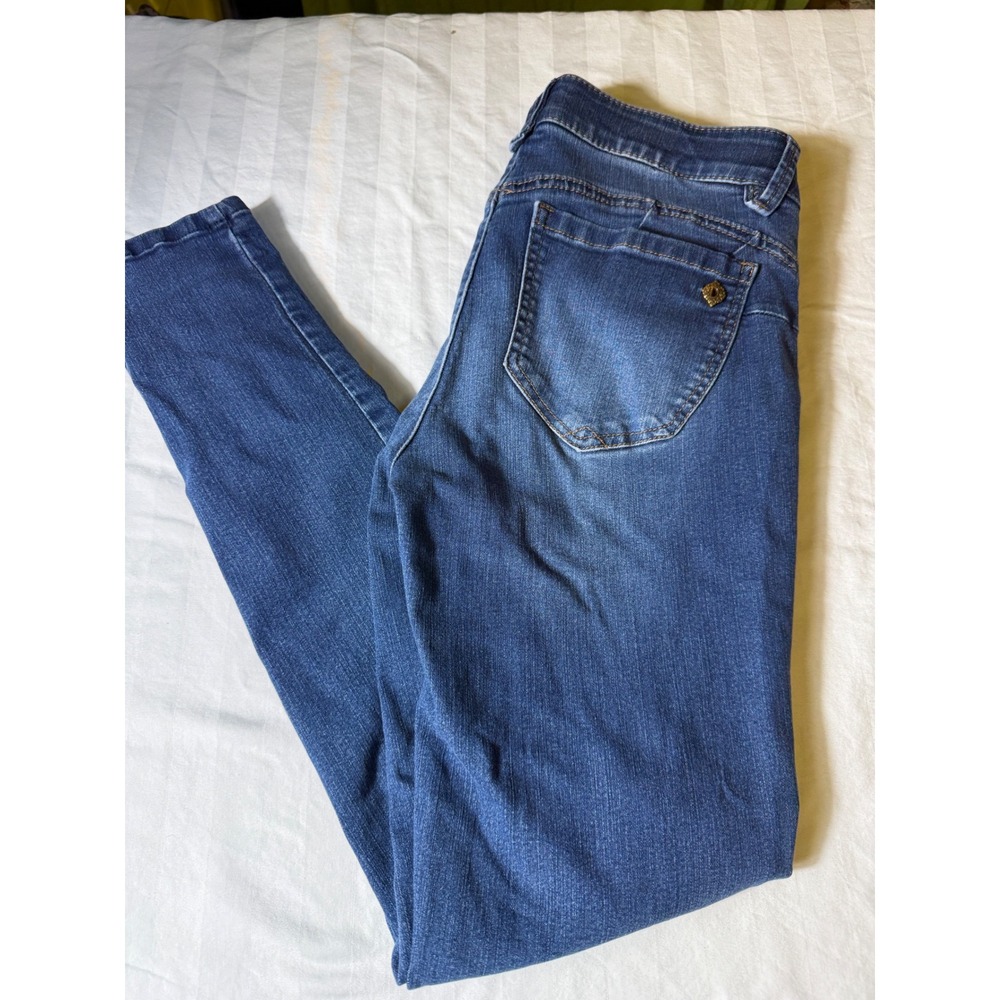 Democracy Abs Skinny Jeans Blue Medium Wash Denim Womens 2 Fall Boho Stretchy
